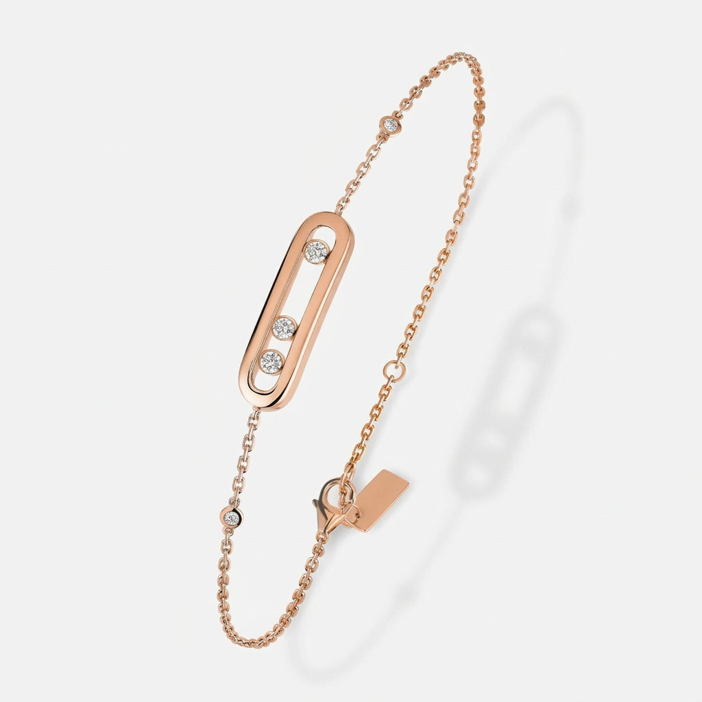 Elara Floating Stones Chain Bracelet