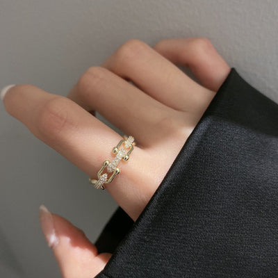 Sophie - Crystal Gold Ring