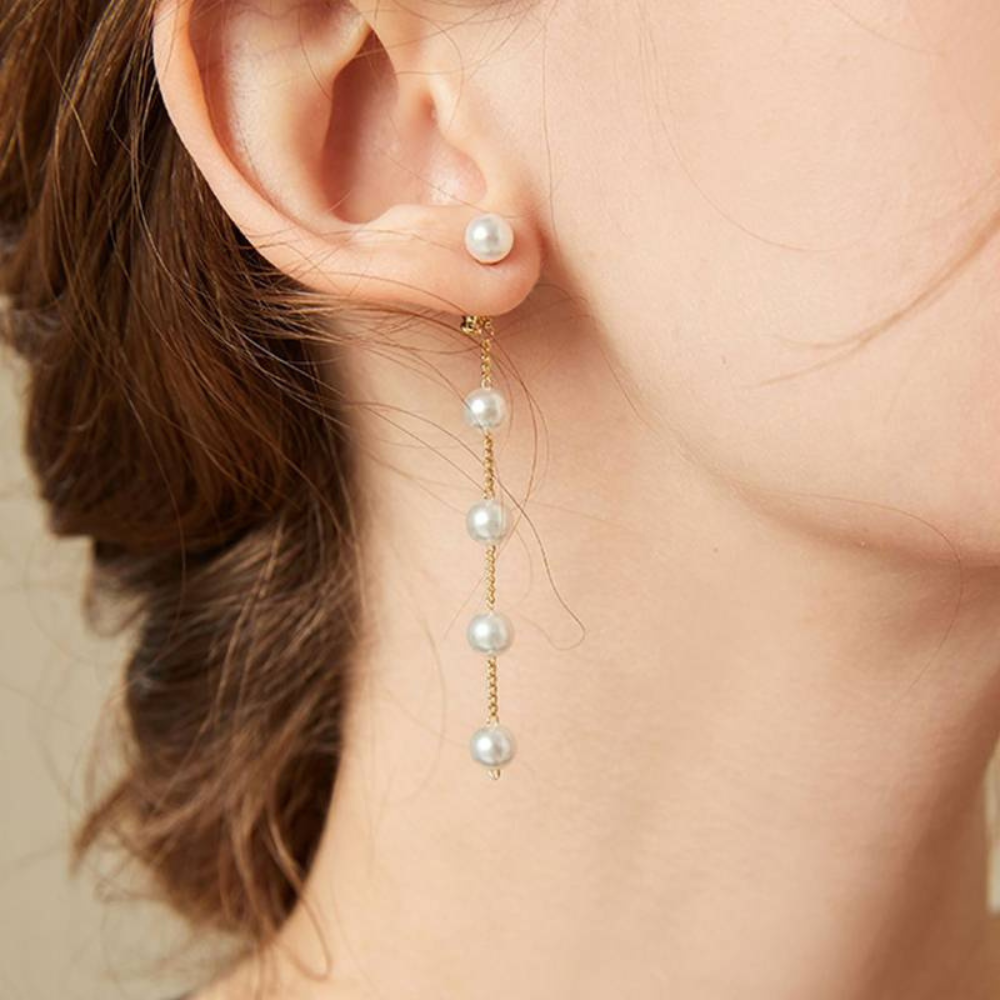 Sapphire Drop Statement Earrings - Long Sapphire Drop Earring