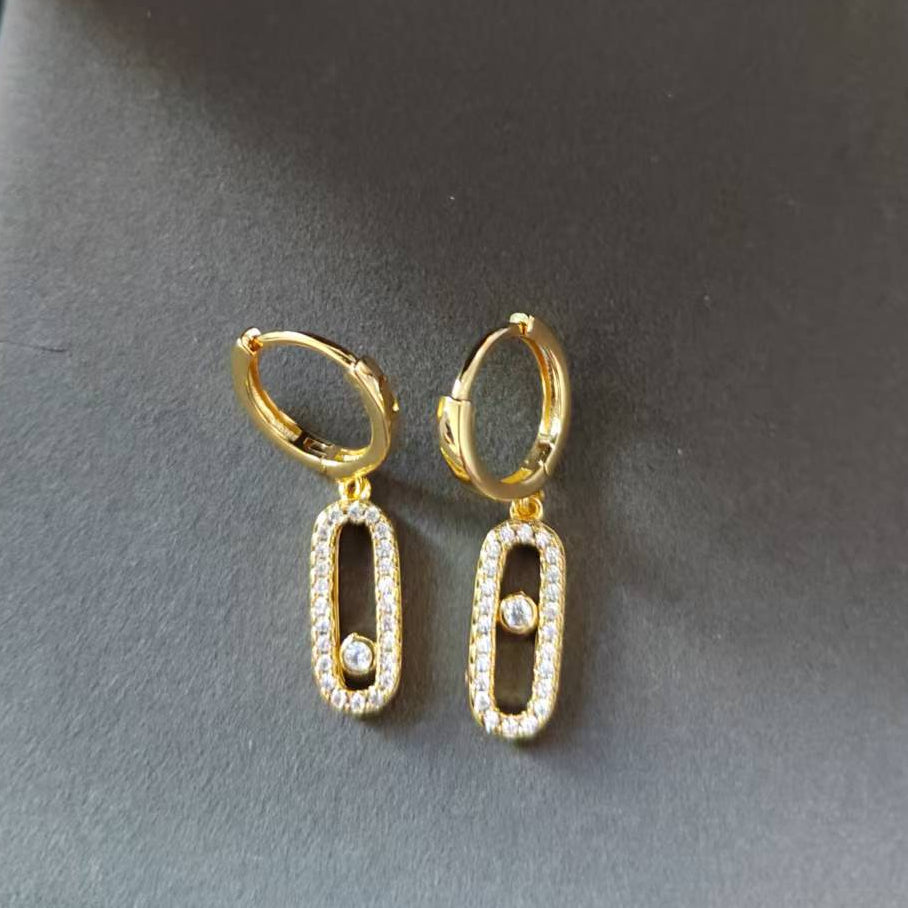 Elara Pavé Floating Stone Earrings