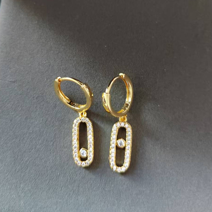 Elara Pavé Floating Stone Earrings