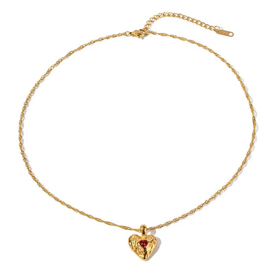 Octavia - Gold Heart Necklace