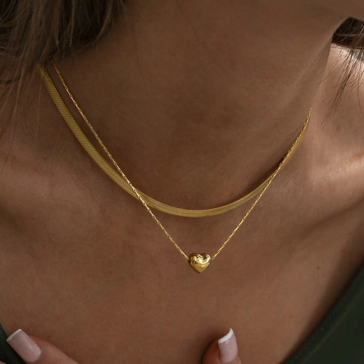 Irene - Gold Heart Necklace