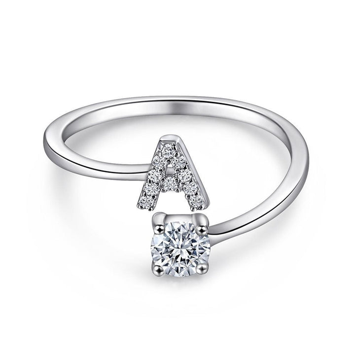 Personalized Initial Sterling Silver Ring