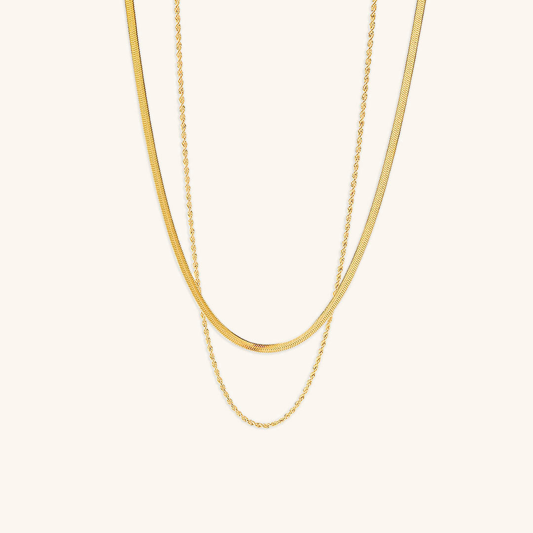 Sienna - Layered Gold Chain Necklace
