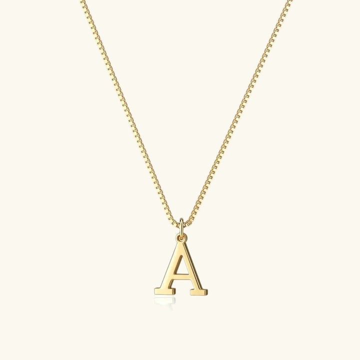 Karina - Letter Initial Gold Necklace