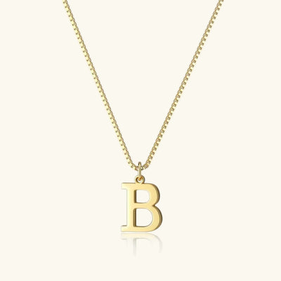 Karina - Letter Initial Gold Necklace