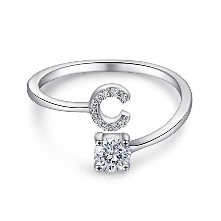 Personalized Initial Sterling Silver Ring
