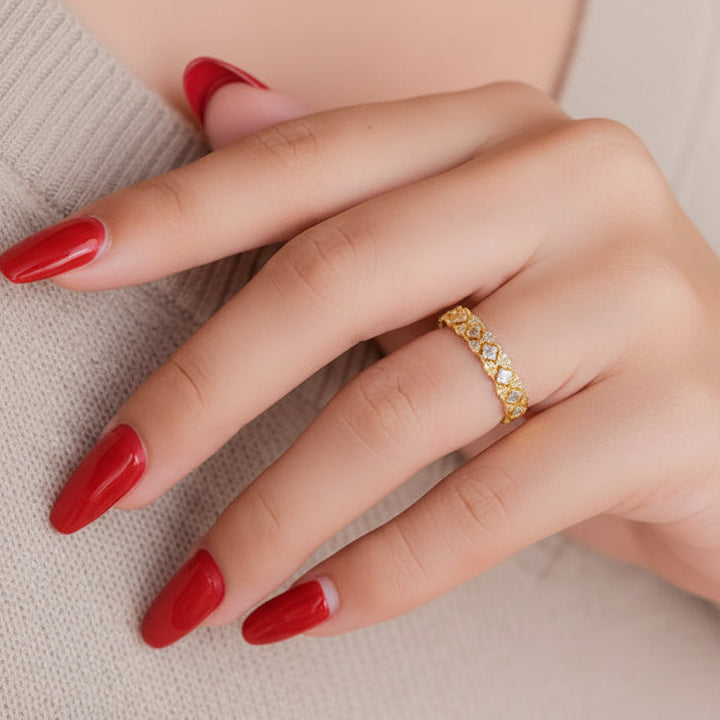 Nell - Gold Patterned Ring