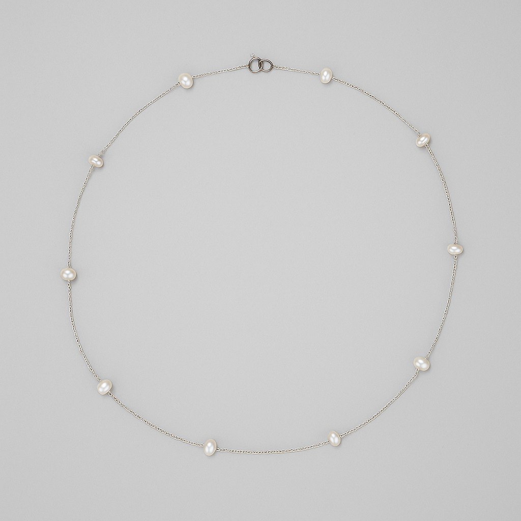 Isabella - Silver Ten Pearl Choker