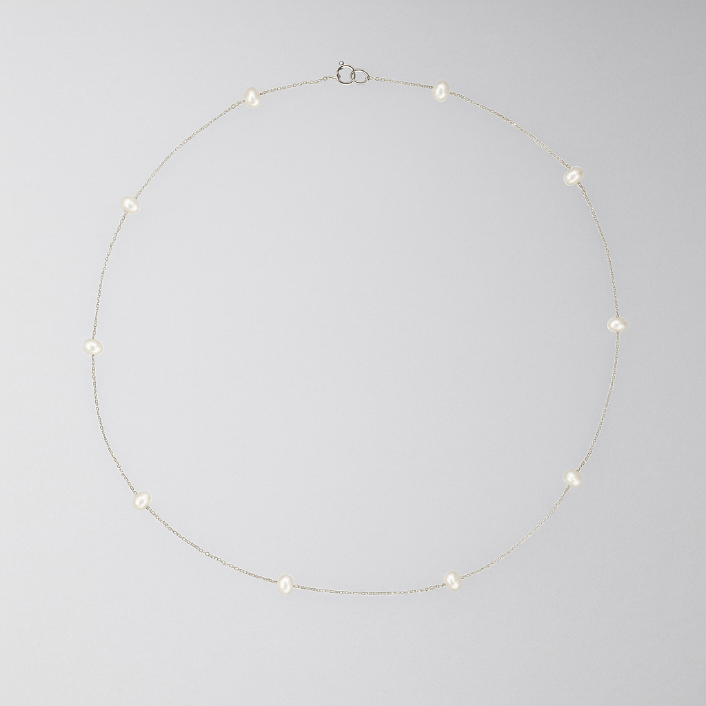 Isabella - Silver Ten Pearl Choker