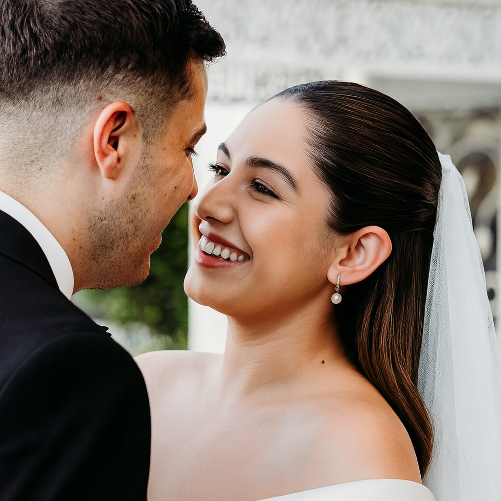 Susie | Silver Huggie Pearl Drop Earrings
