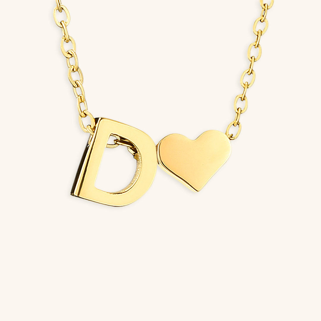 Mallory - Love Initial Letter Necklace