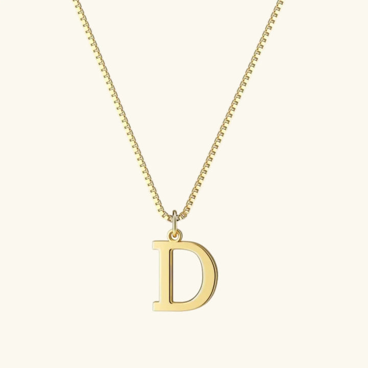 Karina - Letter Initial Gold Necklace