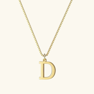 Karina - Letter Initial Gold Necklace