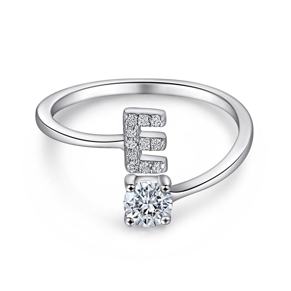 Personalized Initial Sterling Silver Ring