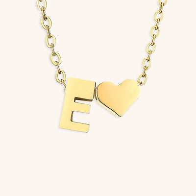 Mallory - Love Initial Letter Necklace