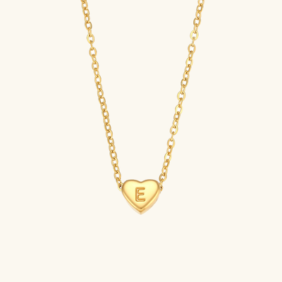 Juliette - Heart Initial Gold Necklace