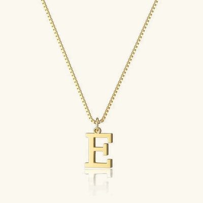 Karina - Letter Initial Gold Necklace