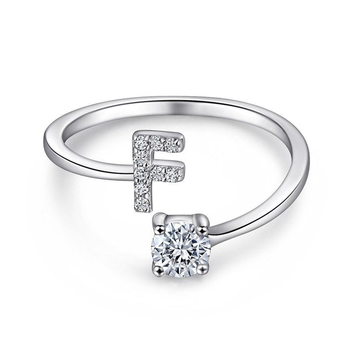 Personalized Initial Sterling Silver Ring