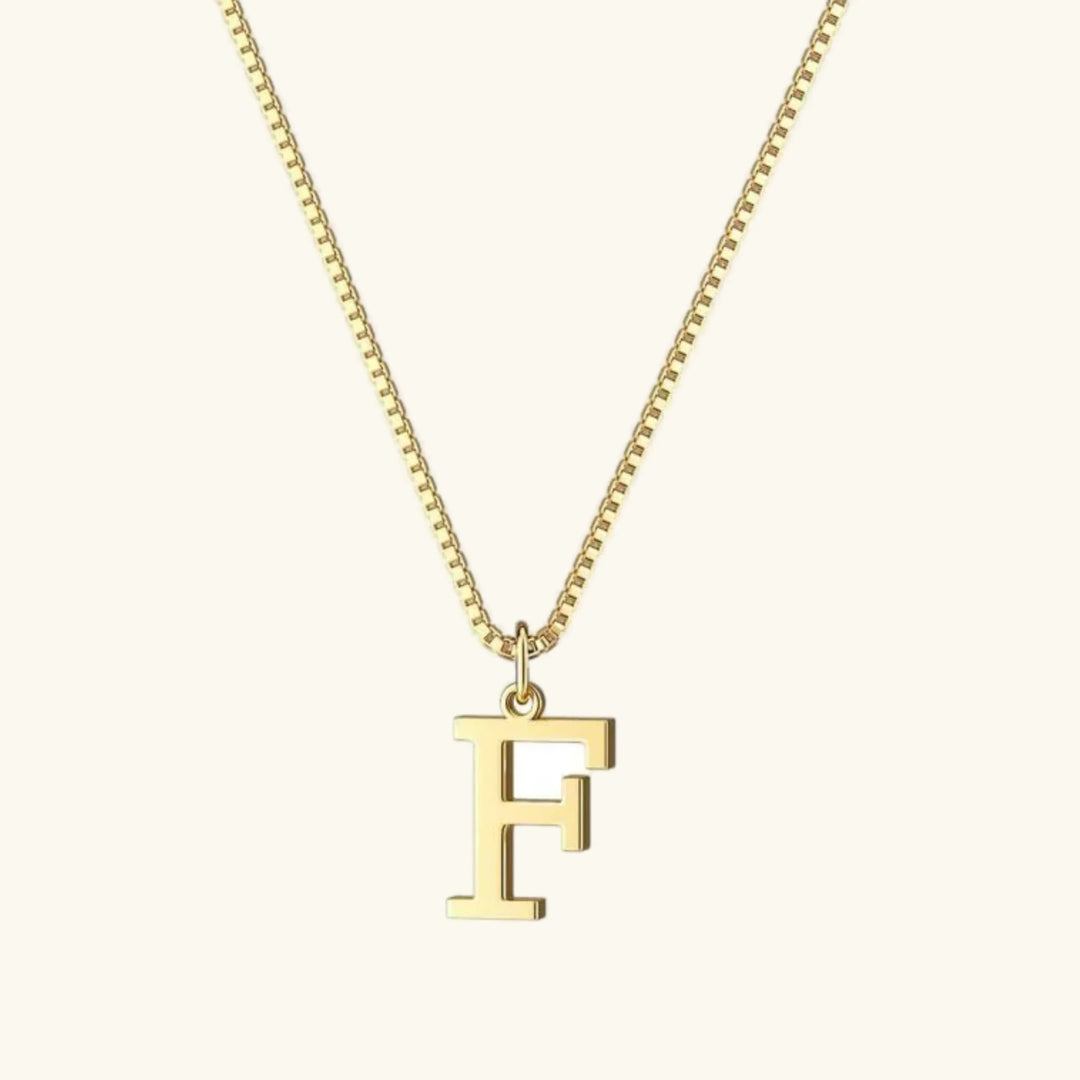 Karina - Letter Initial Gold Necklace