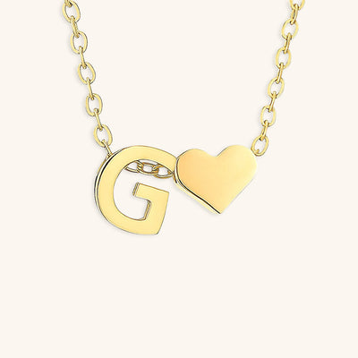 Mallory - Love Initial Letter Necklace