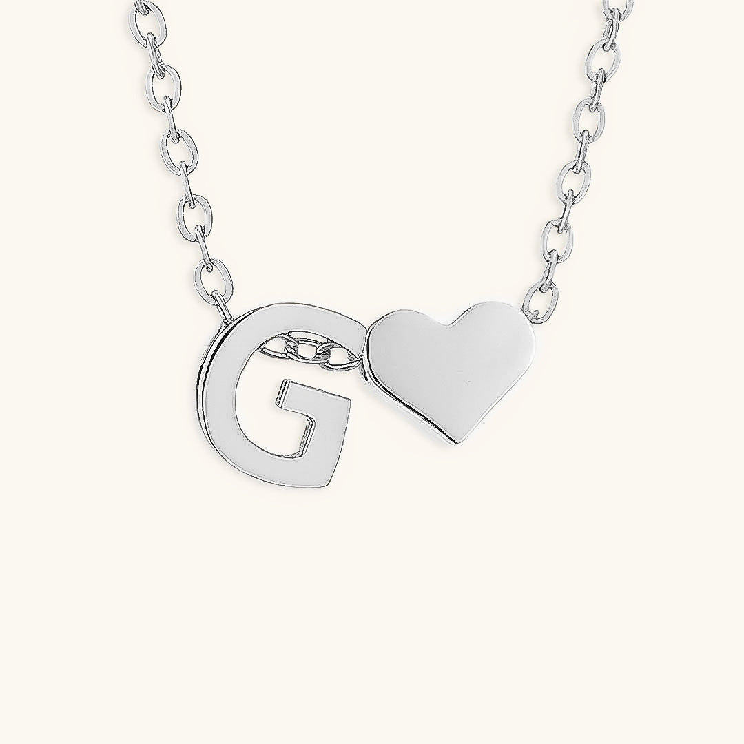 Mallory - Love Initial Letter Necklace