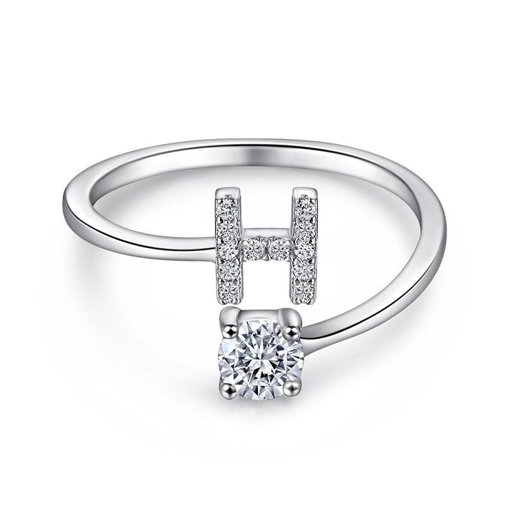 Personalized Initial Sterling Silver Ring