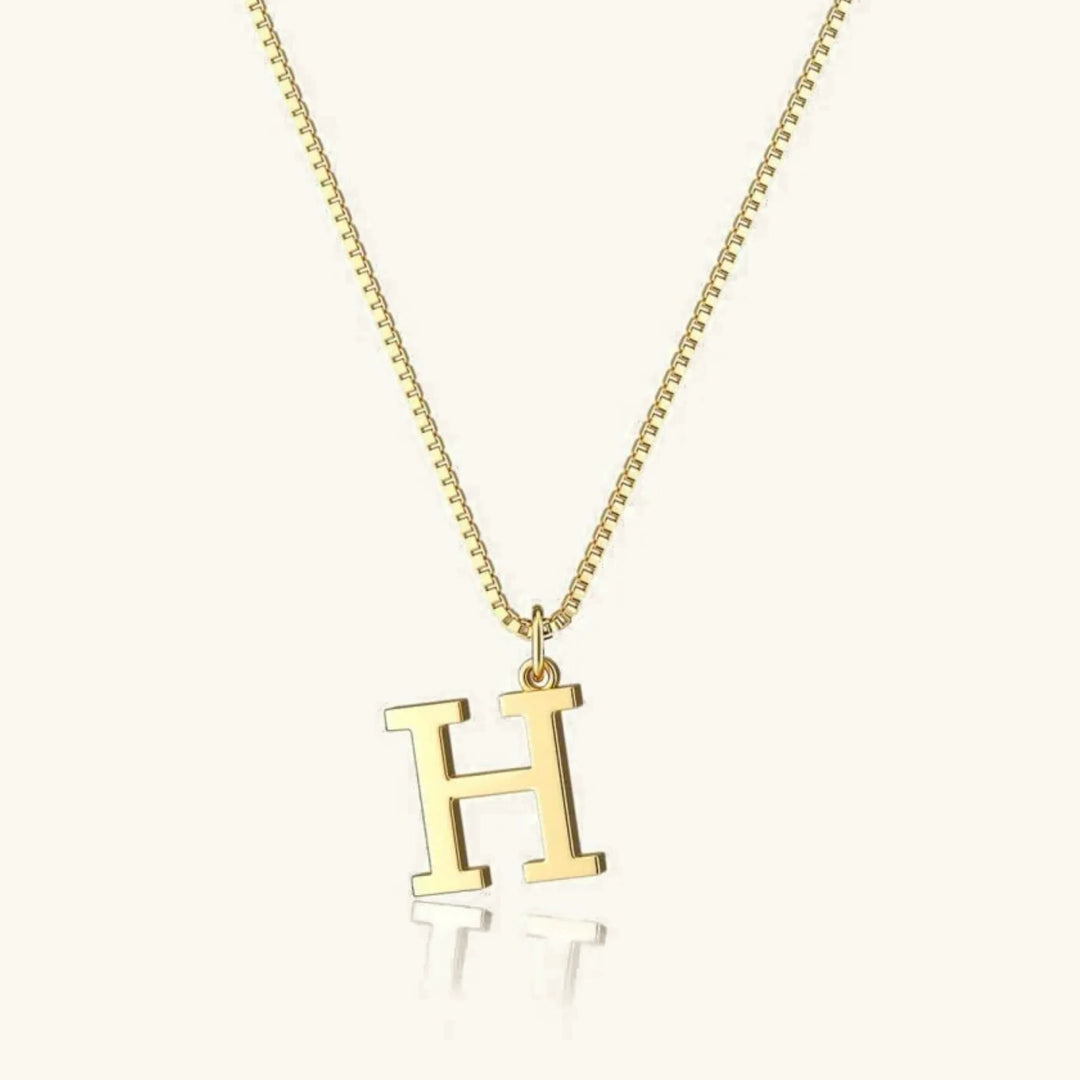 Karina - Letter Initial Gold Necklace