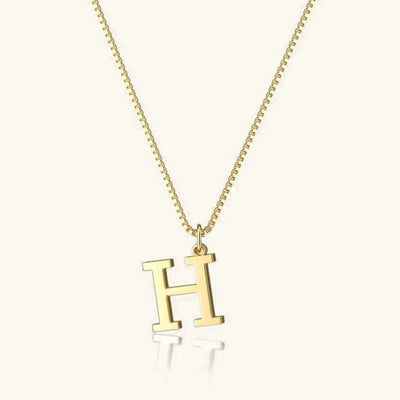 Karina - Letter Initial Gold Necklace