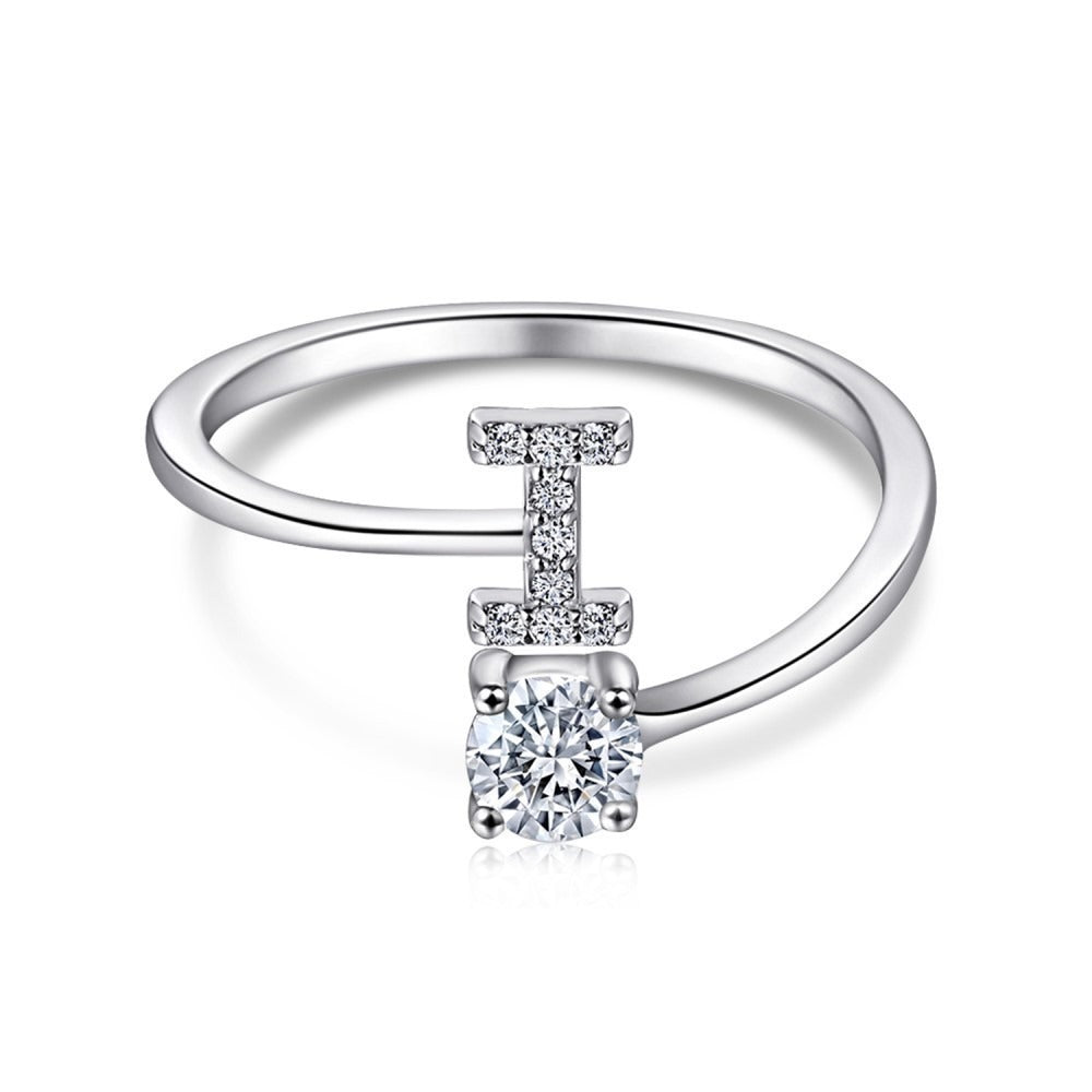 Personalized Initial Sterling Silver Ring