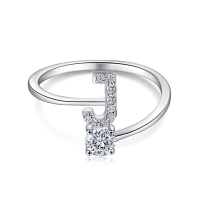 Personalized Initial Sterling Silver Ring