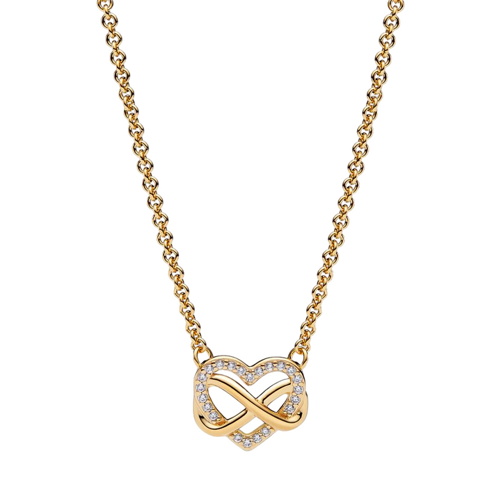 Jenna - Heart Infinity Pearl Necklace