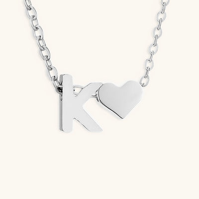 Mallory - Love Initial Letter Necklace