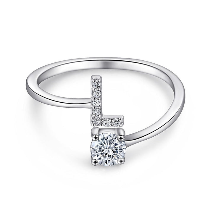 Personalized Initial Sterling Silver Ring
