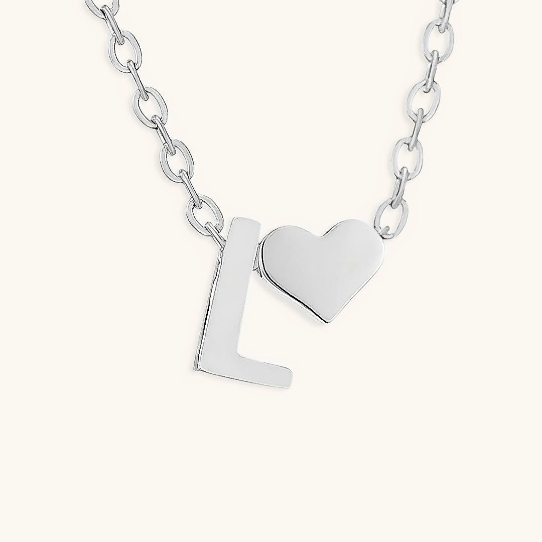 Mallory - Love Initial Letter Necklace
