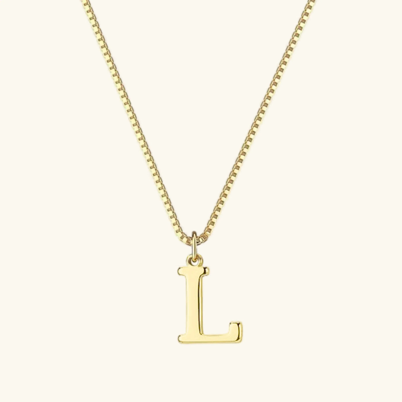 Karina - Letter Initial Gold Necklace