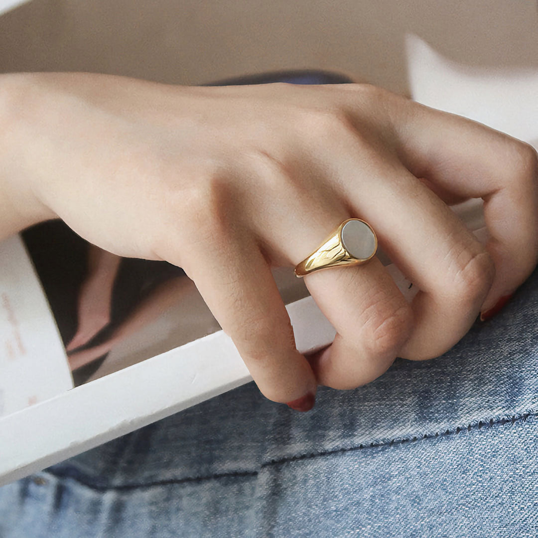 Mariam - Pearl Gold Ring