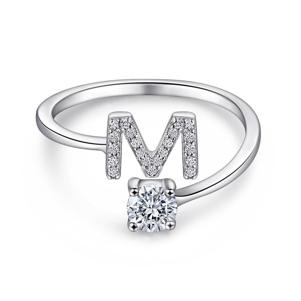 Personalized Initial Sterling Silver Ring