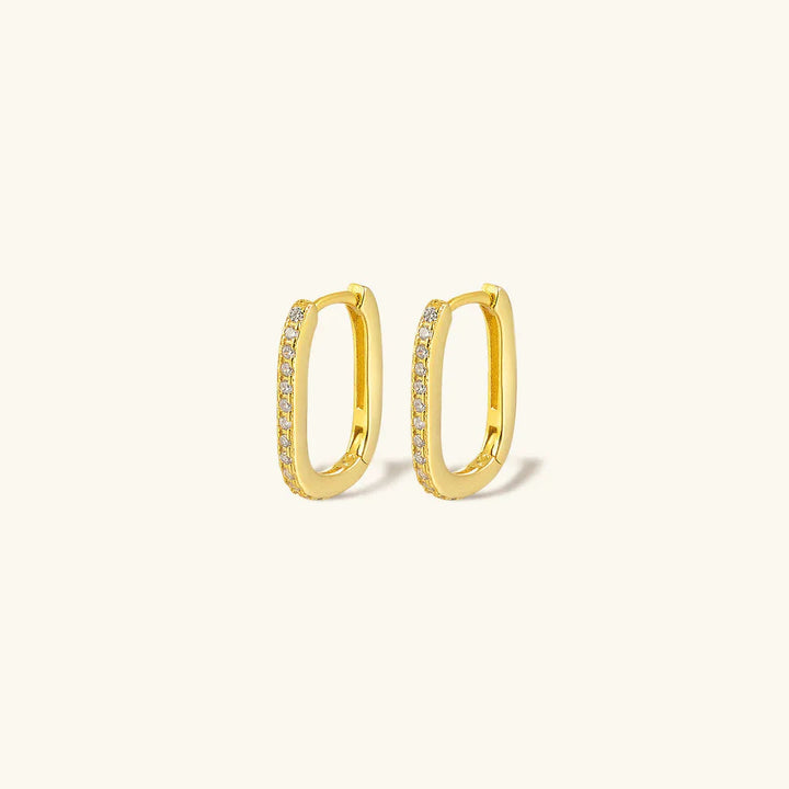 Sandra - Oval Hoop Earrings