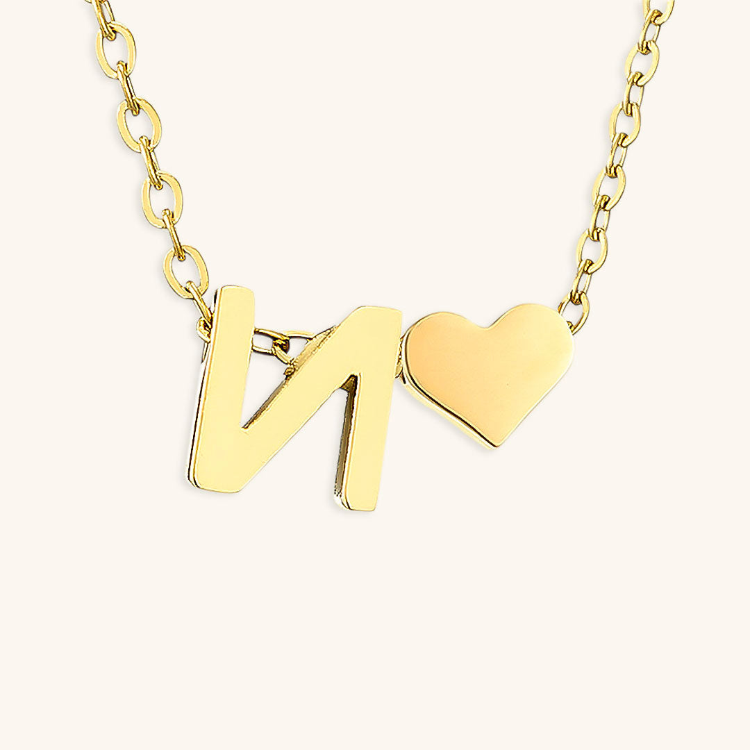 Mallory - Love Initial Letter Necklace
