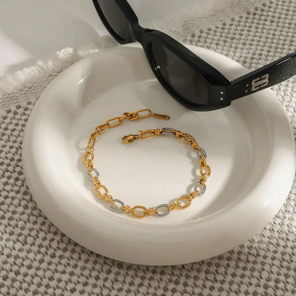 Ingrid - Two Tone Gold Bracelet