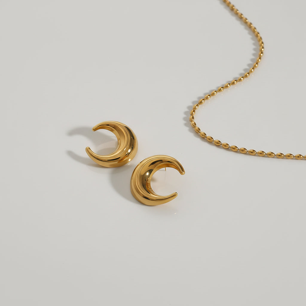 Crescent Hoop Earrings
