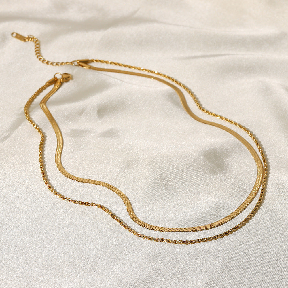 Sienna - Layered Gold Chain Necklace