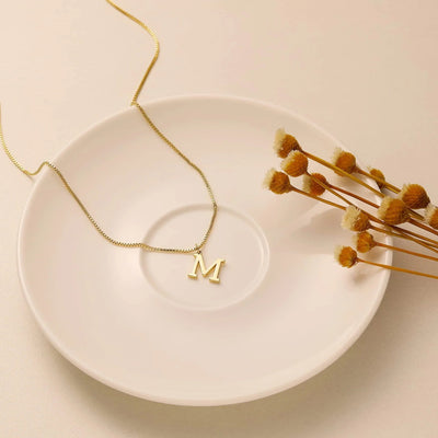 Karina - Letter Initial Gold Necklace