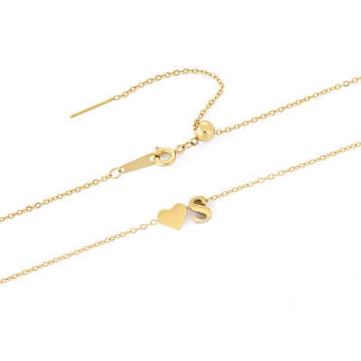 Mallory - Love Initial Letter Necklace