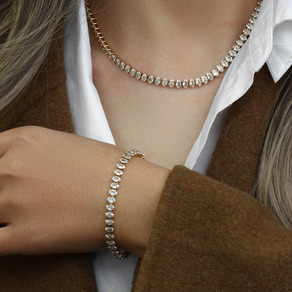 Oakley - Diamond Tennis Necklace