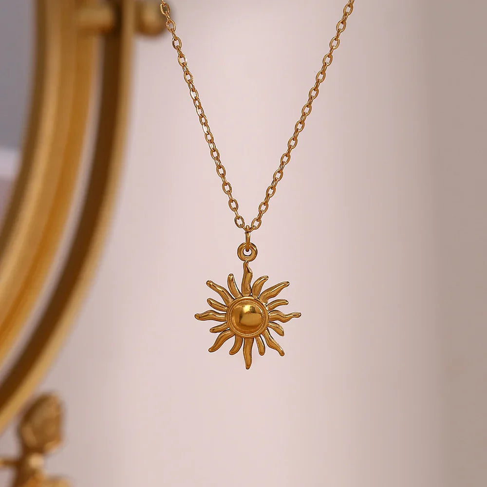 Sybil - Gold Sun Necklace