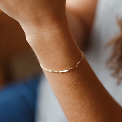 Rosemary - Bar Link Chain Bracelet