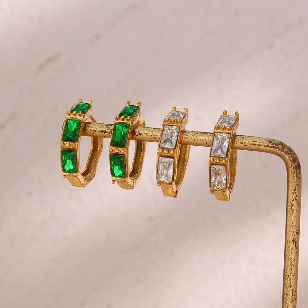 Louisa - Diamond Hoops